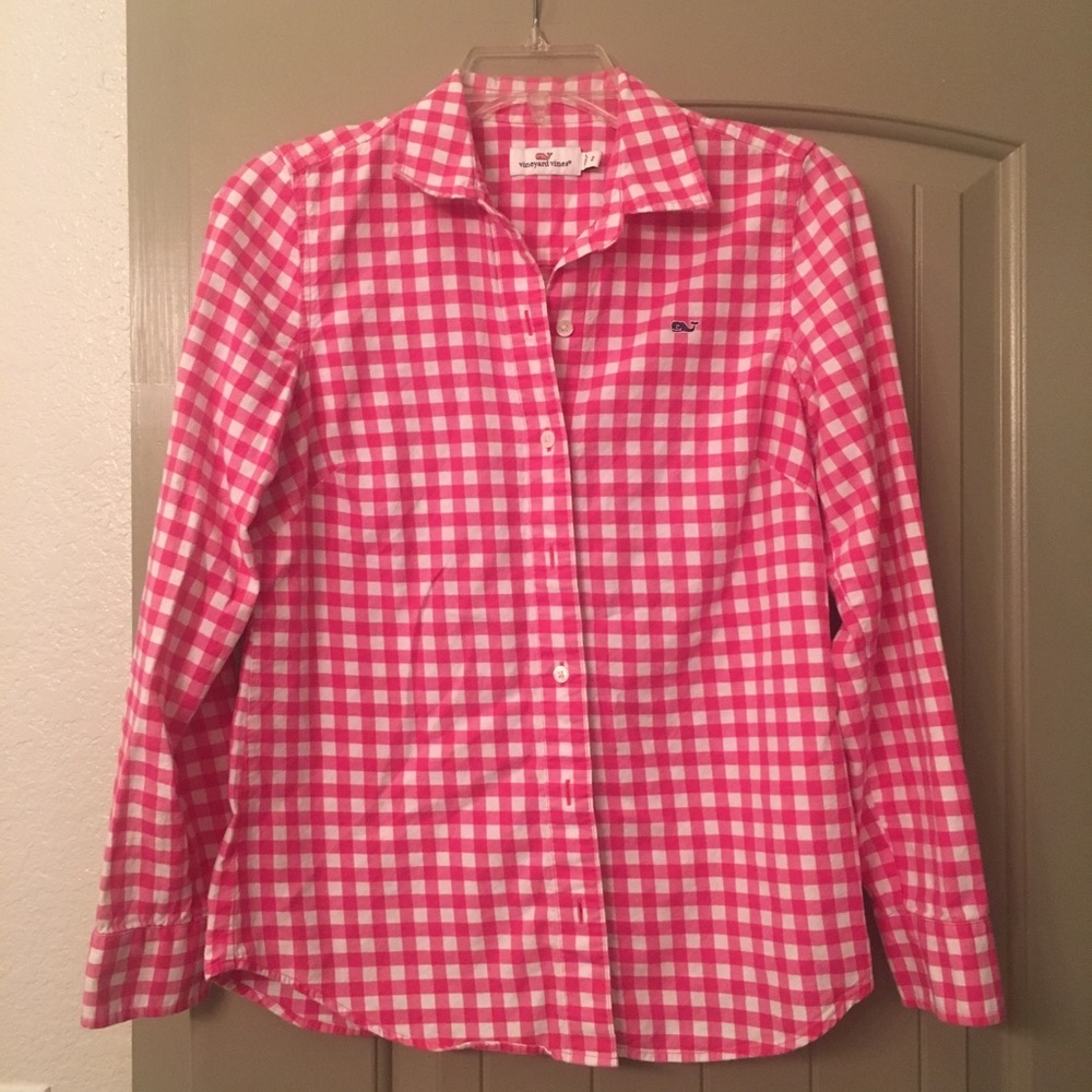 Pink Plaid Vineyard Vines Flannel